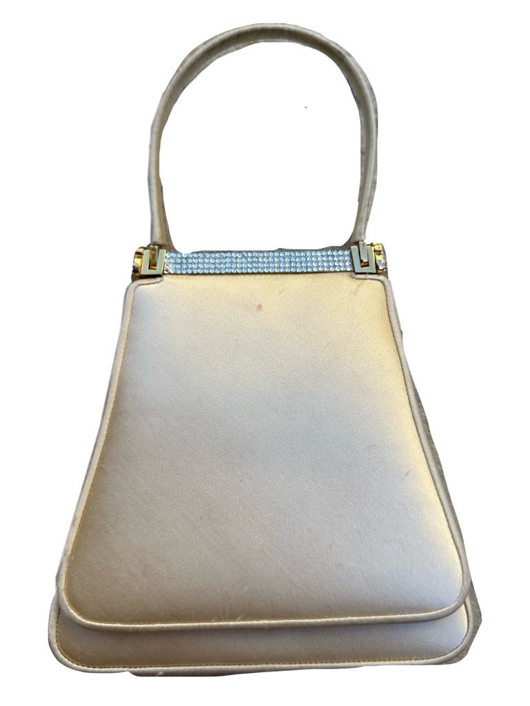 Judith Leiber Gold Crystal-Embellished Top-Handle Clutch